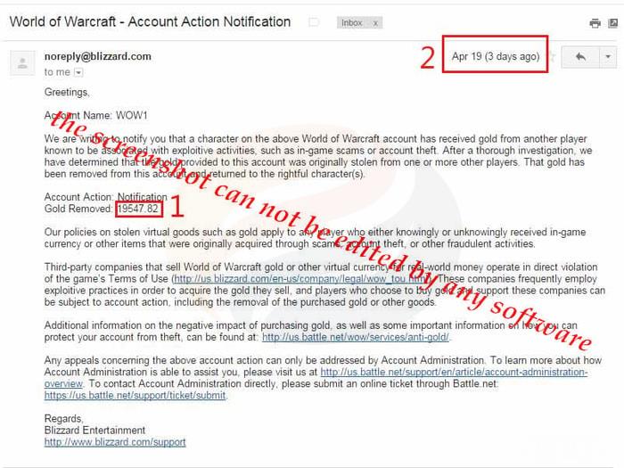 wow gold compensation