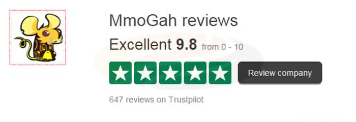 mmogah excellent 9.9 on trustpilot