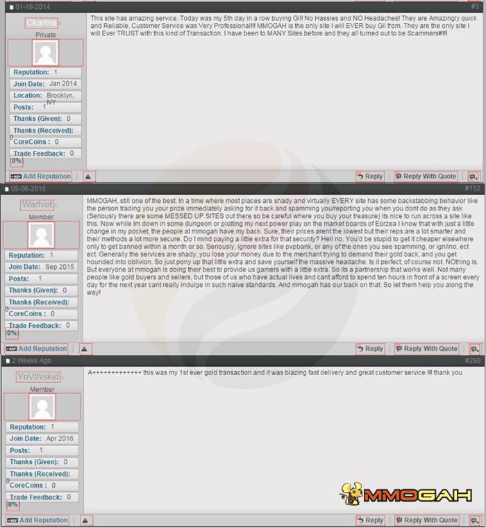 mmogah positive reviews on Ownedcore