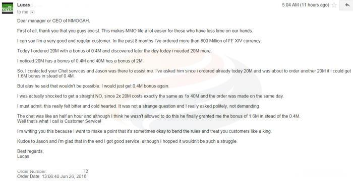 Mmogah service is so sweet