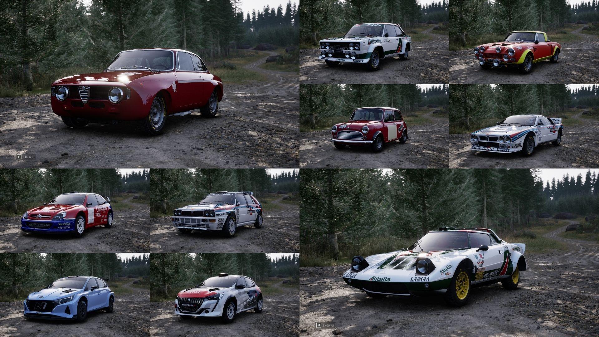 All cars in cars in Assetto Corsa Rally