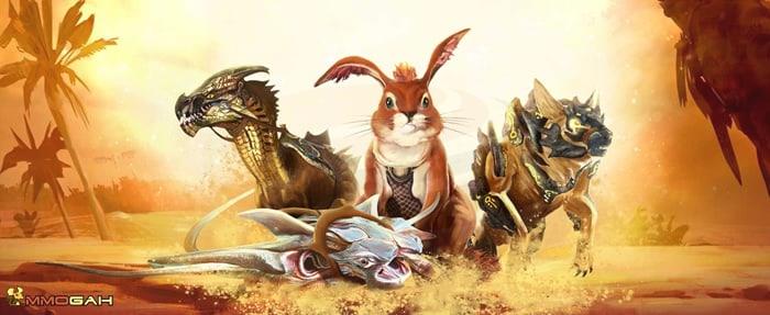 Raptor mount demonstrating long jump ability