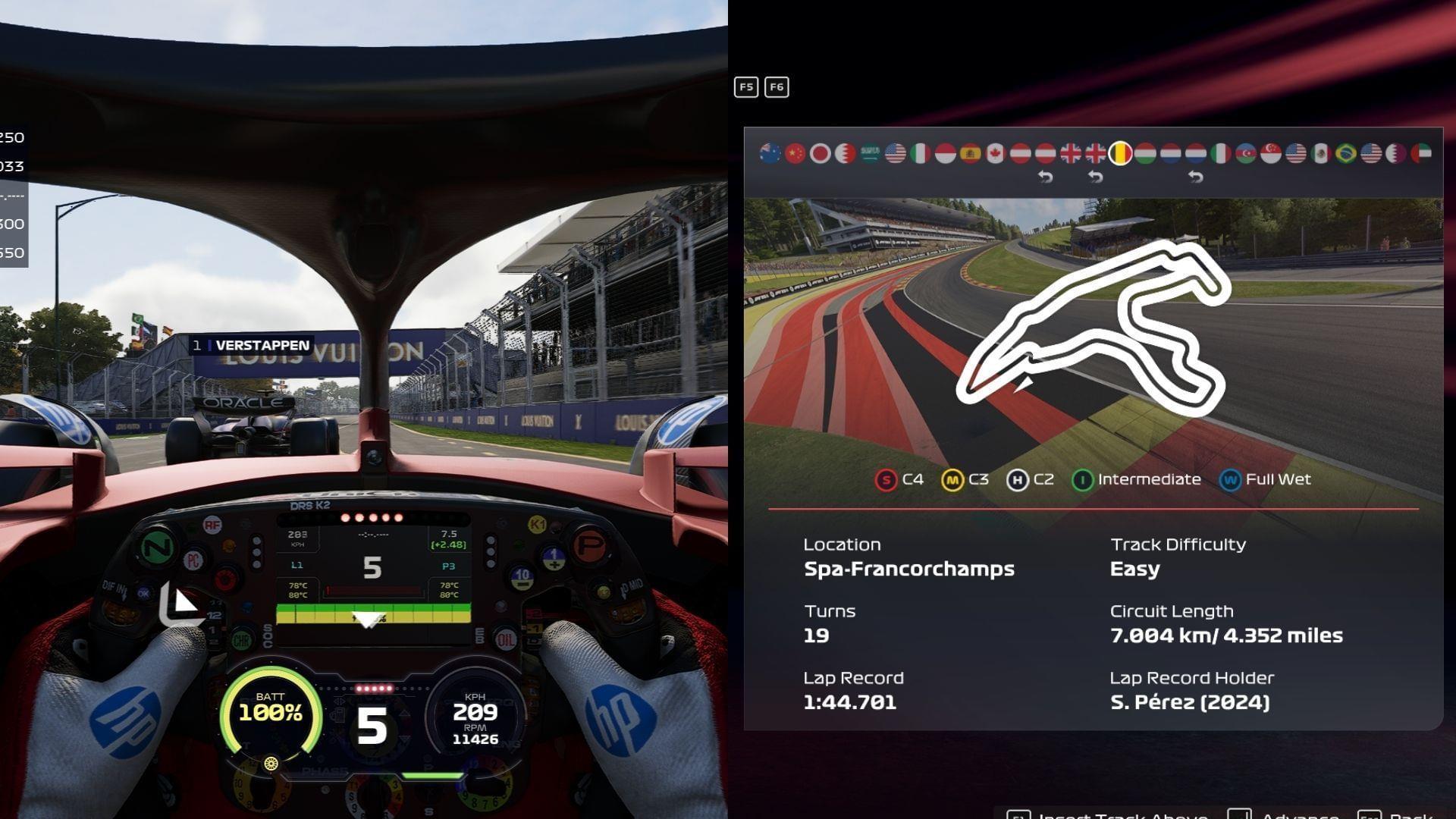 F1 25 Setup for the Belgian GP