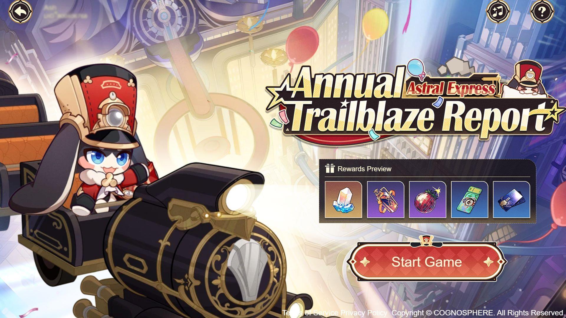 Guide on accessing the Annual Trailblaze Report web event in Honkai Star Rail (Image via Sportskeeda Gaming/HoYoverse)