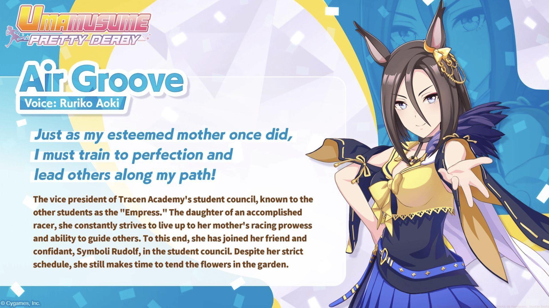 All event choices and their effects for Air Groove in Umamusume: Pretty Derby(Image via Cygames)