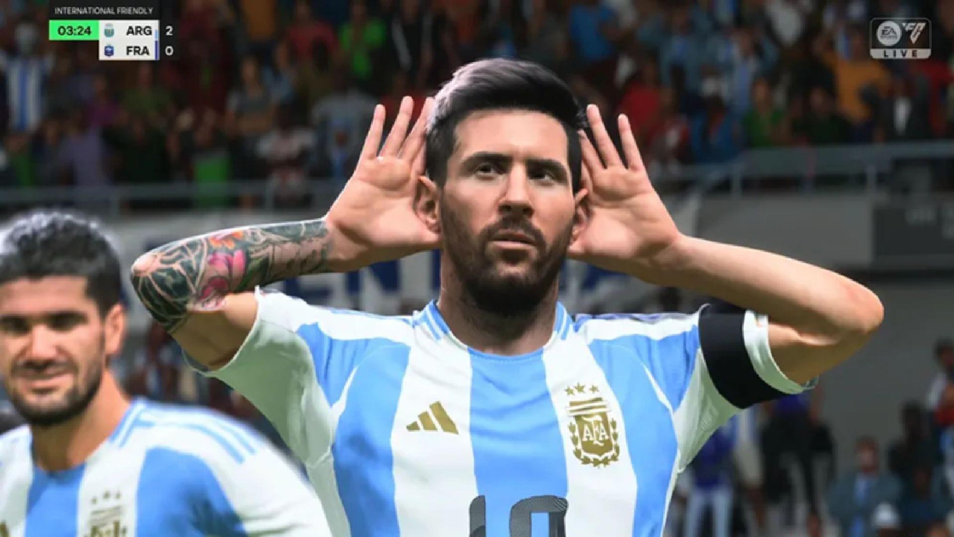 Messi all ears celebration in FC 26
