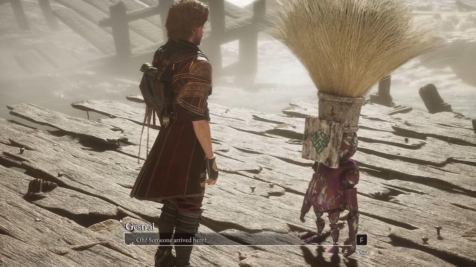 The Gestral Beach questions in Clair Obscur: Expedition 33 (Image via Kepler Interactive || Youtube/@ KrysKryngles)