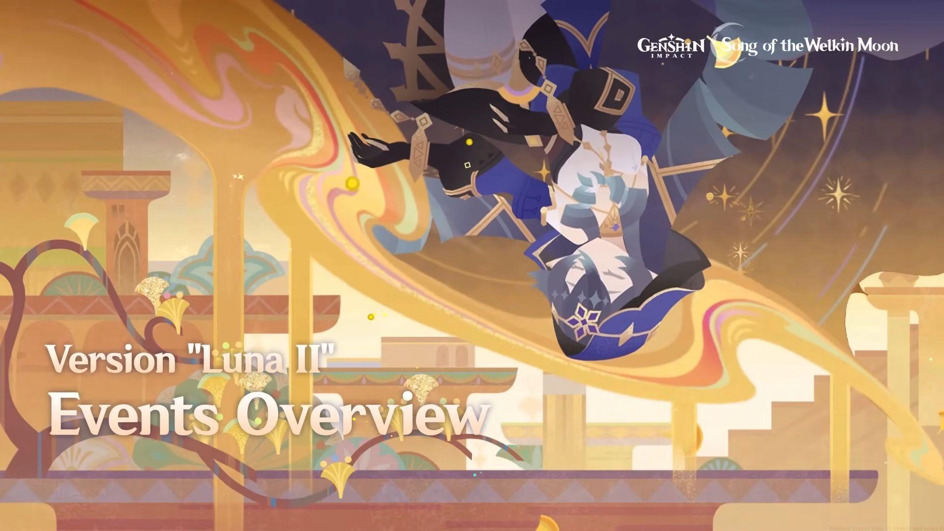 All events and rewards in version Luna II (Image via HoYoverse)