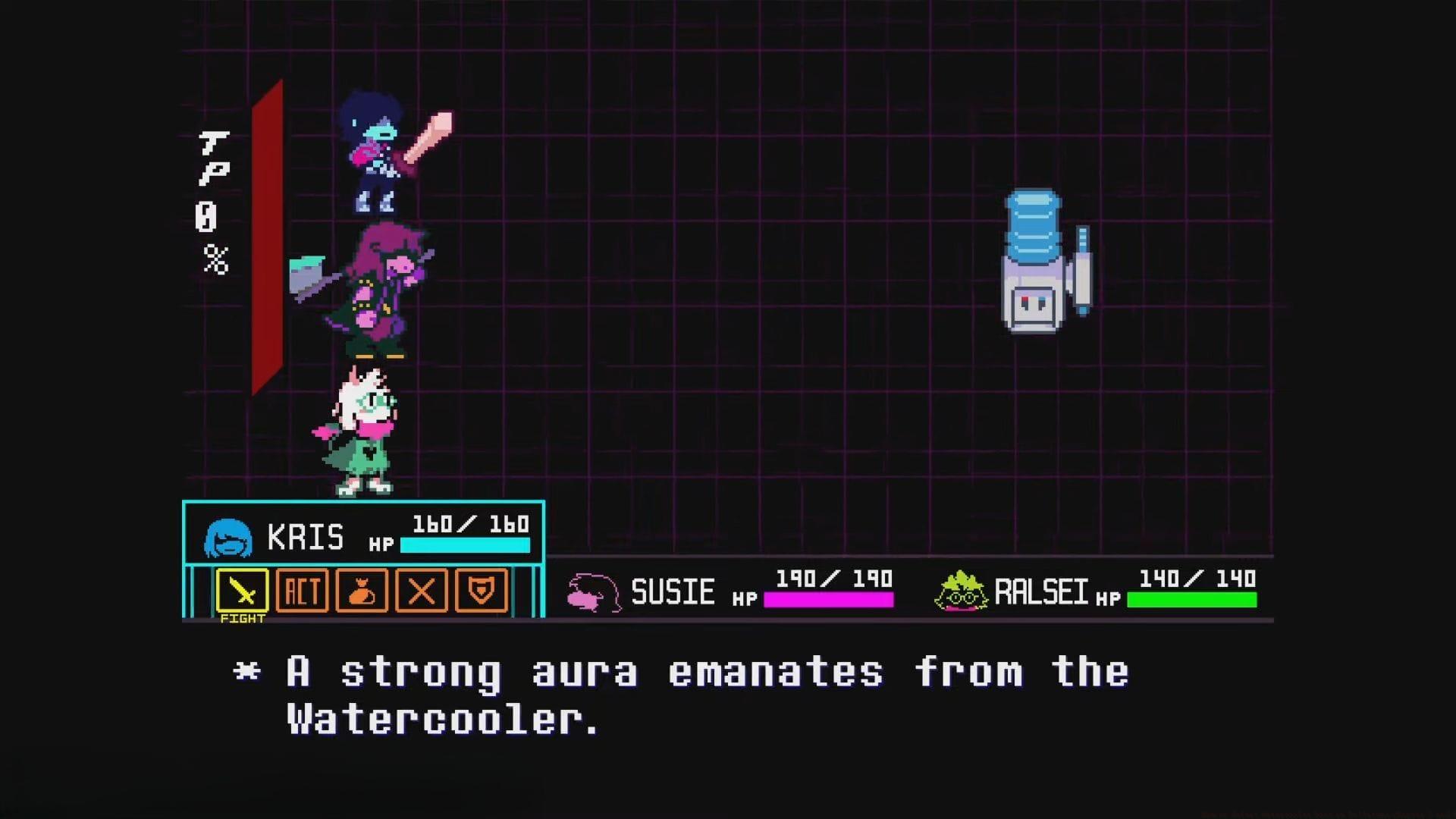 This guide will help you to Watercooler boss in Deltarune Chapter 3 and 4 (Image via Toby Fox)