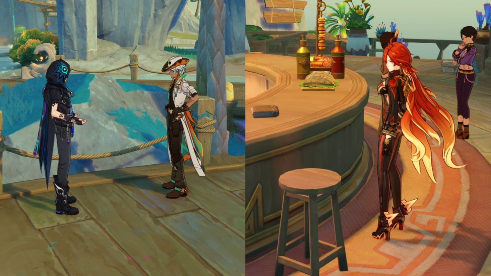 Sunspray Summer Resort character locations (Image via HoYoverse)