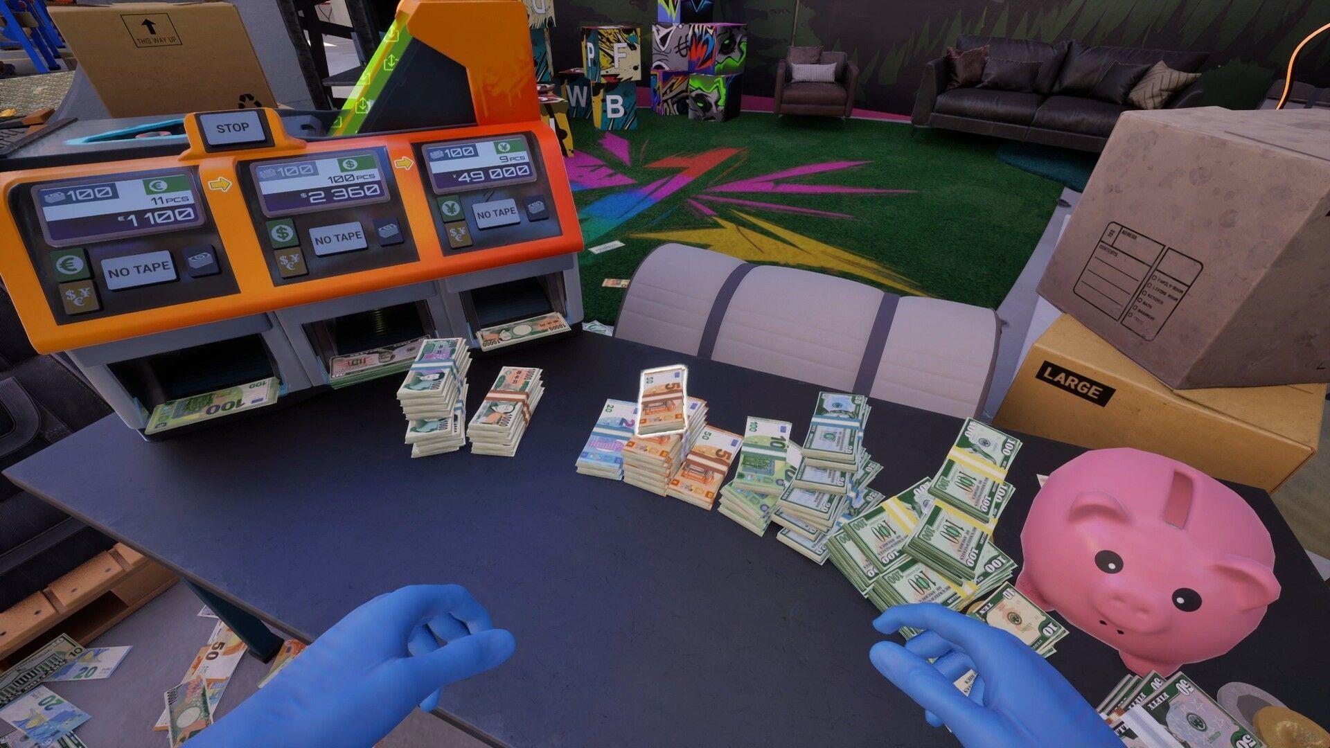 Cash Cleaner Simulator is available on Steam for purchase (Image via Mind Control Games)