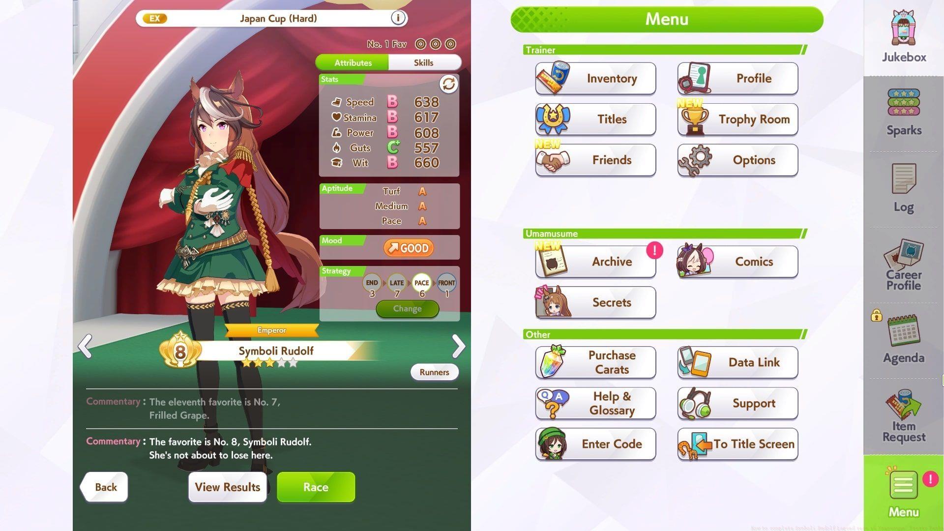 Symboli Rudolf Legend Race in Umamusume: Pretty Derby (Image via Cygames)