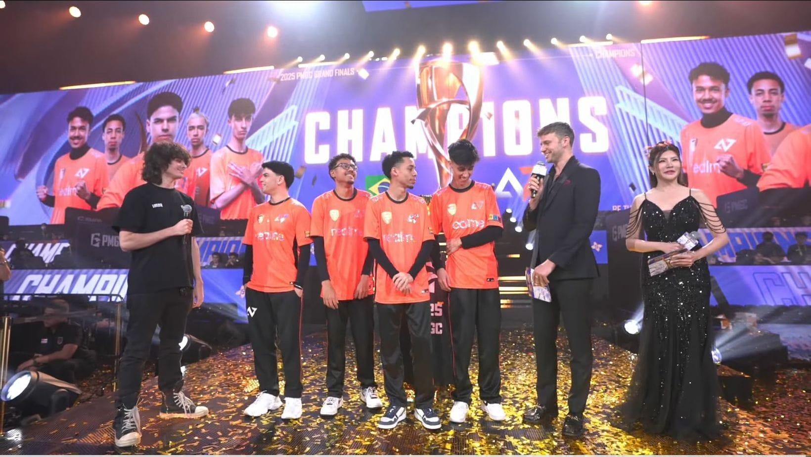 Alpha7 Esports wins PMGC 2025 (Image via YouTube/PUBG Mobile Esports)