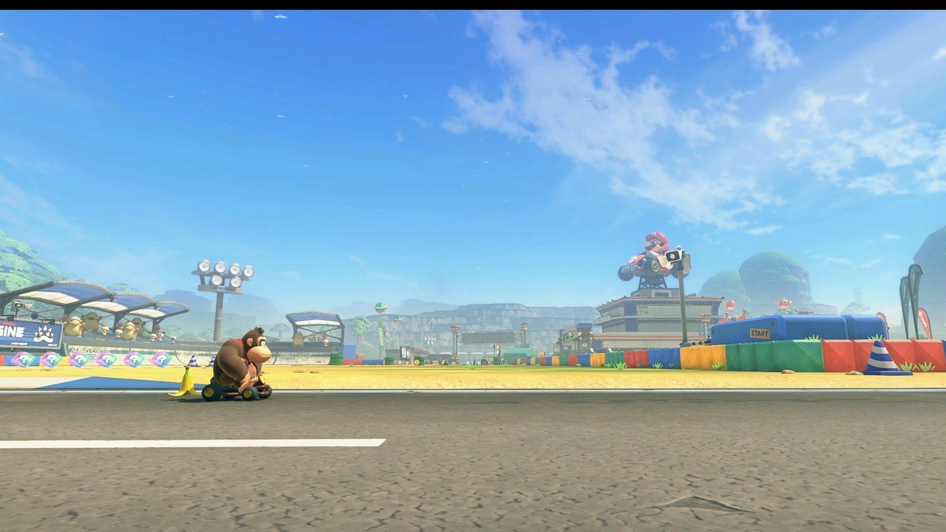 A still from Mario Kart World