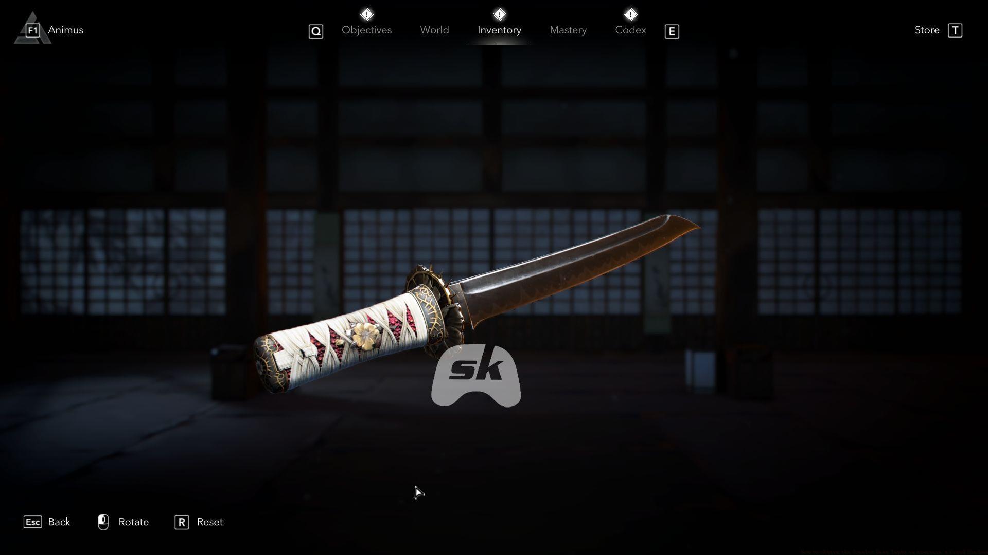 Scarlet Fate Tanto in AC Shadows (Image via Sportskeeda Gaming // Ubisoft)
