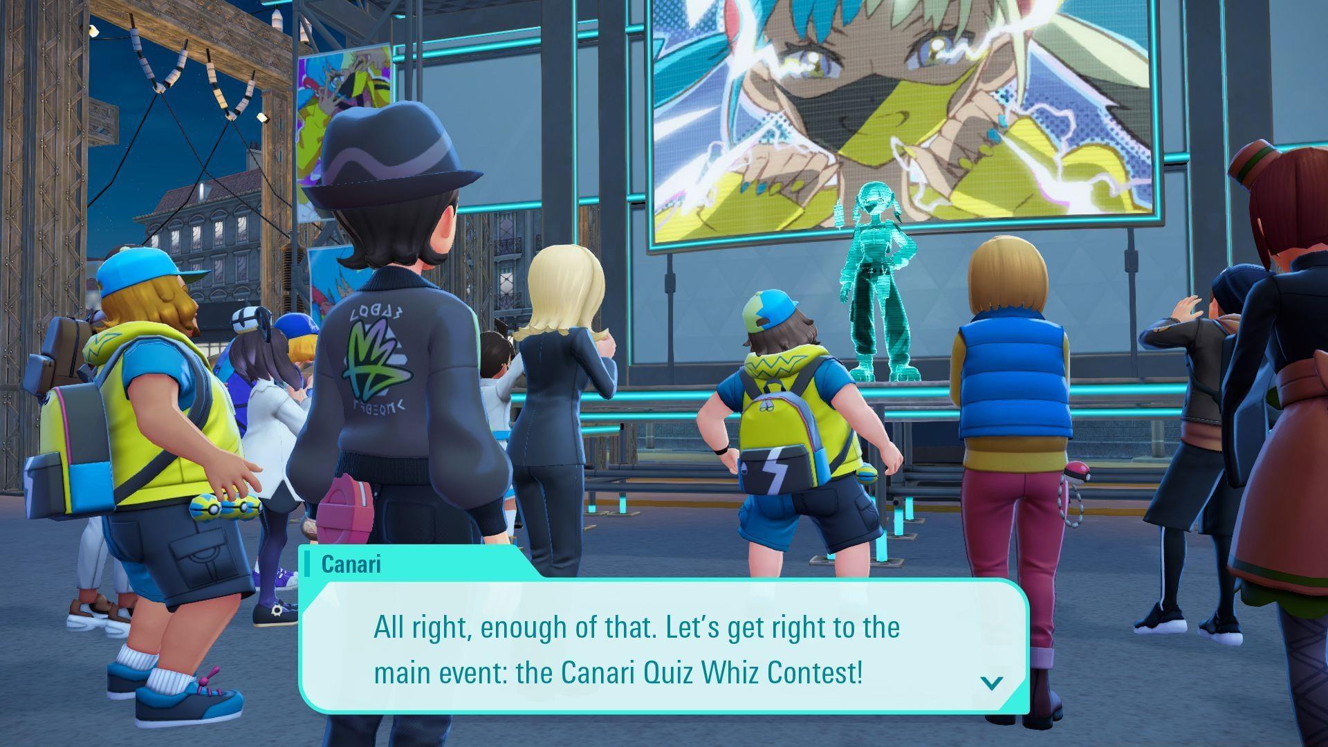 Canari Quiz Whiz Contest answers in Pokemon Legends Z-A
