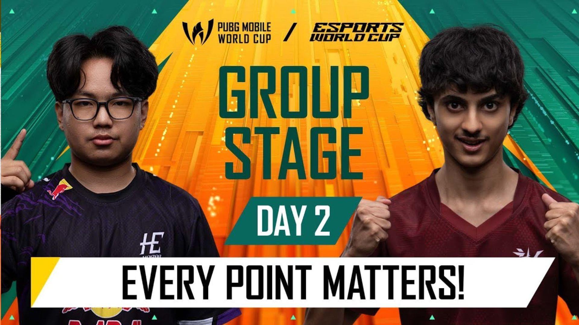 Day 2 PMWC 2025 Group Stage features teams from Groups Yellow and Green (Image via YouTube/PUBG Mobile Esports)