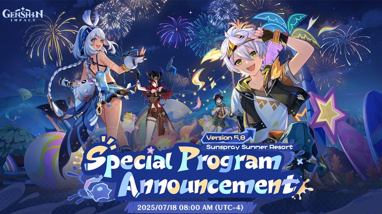 Genshin Impact 5.8 livestream codes