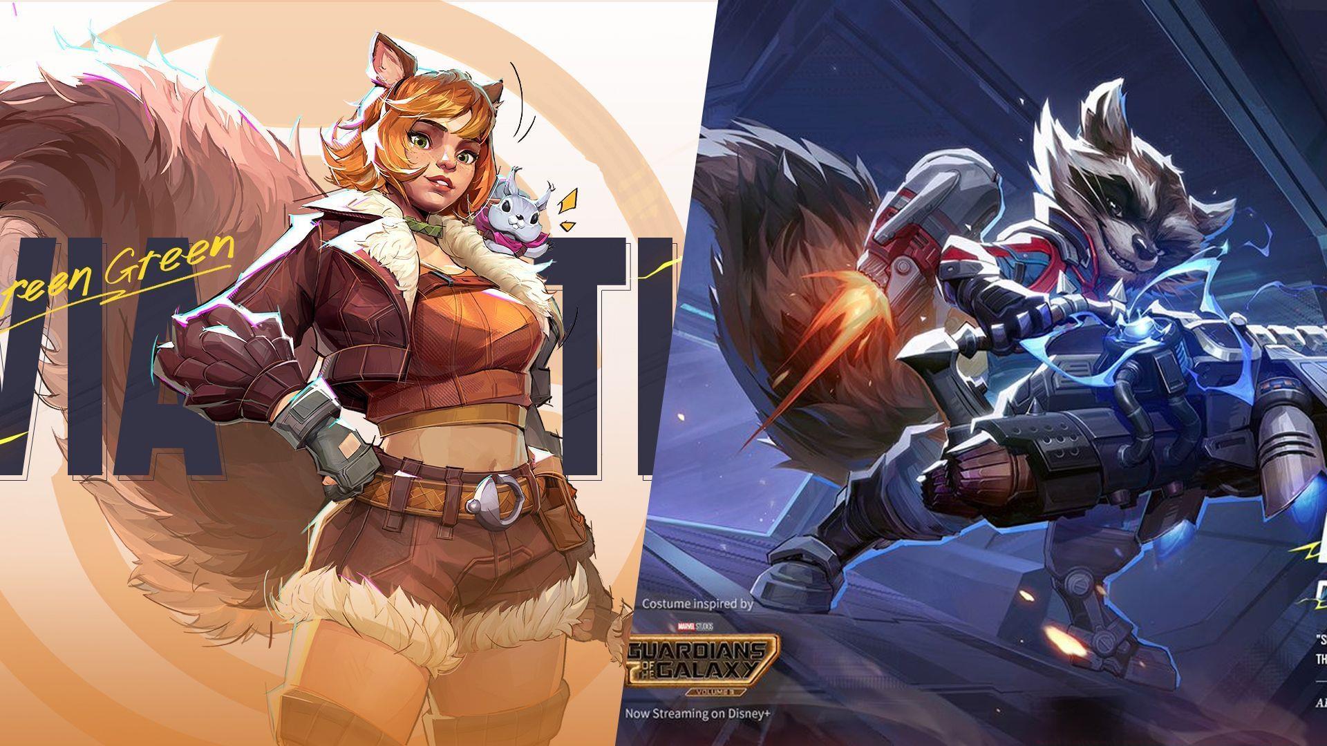 New skins for Squirrel Girl and Rocket Raccoon in Marvel Rivals announced (Image via NetEase Games)