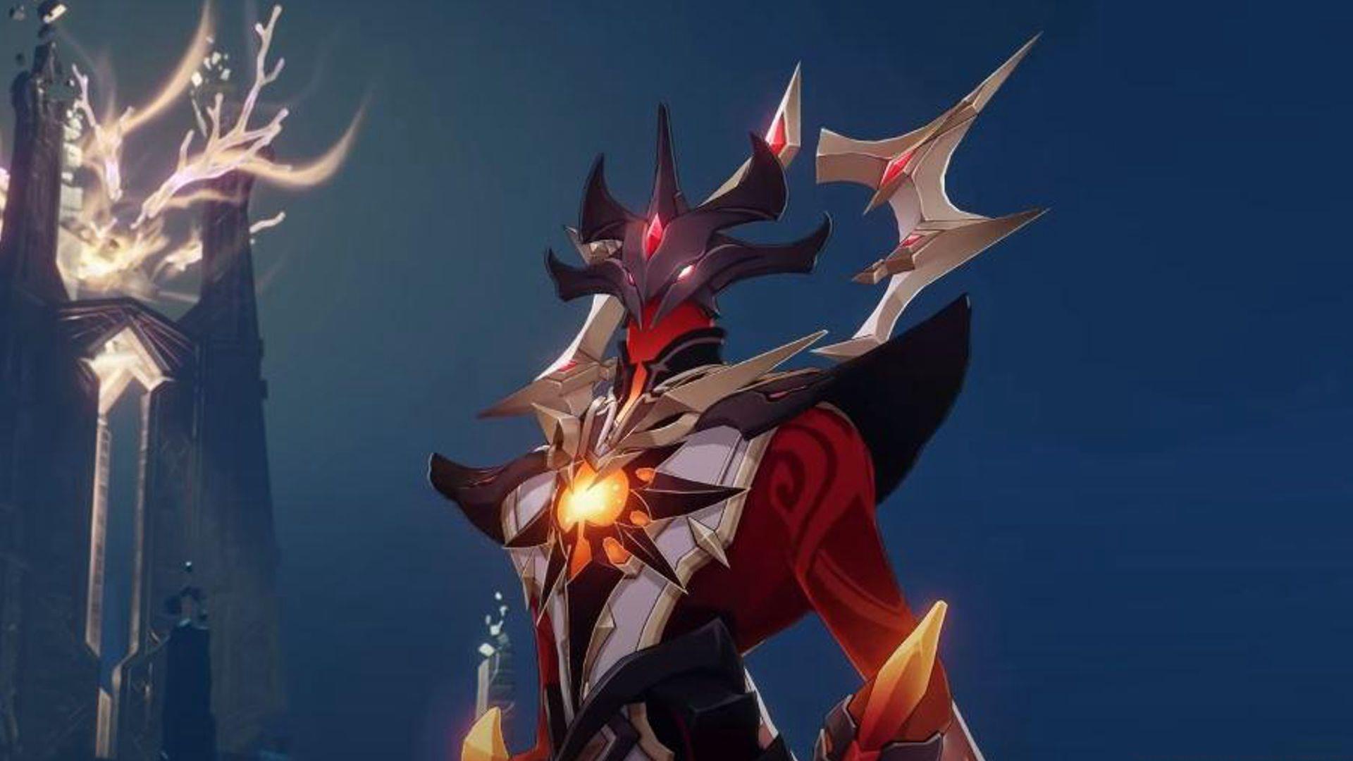 Enjou in his true form of a Pyro Abyss Lector (Image via HoYoverse)