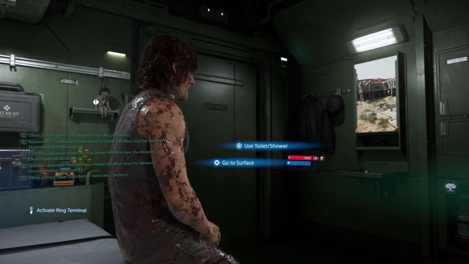 shower in Death Stranding 2