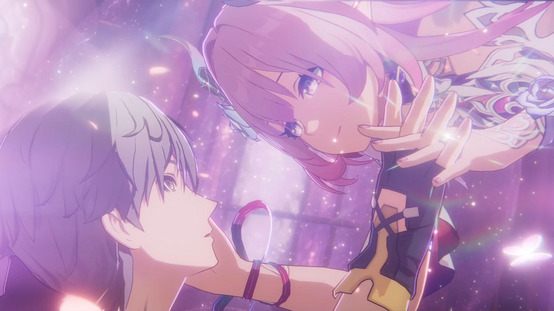 Image showing Trailblazer and Evernight from Honkai Star Rail