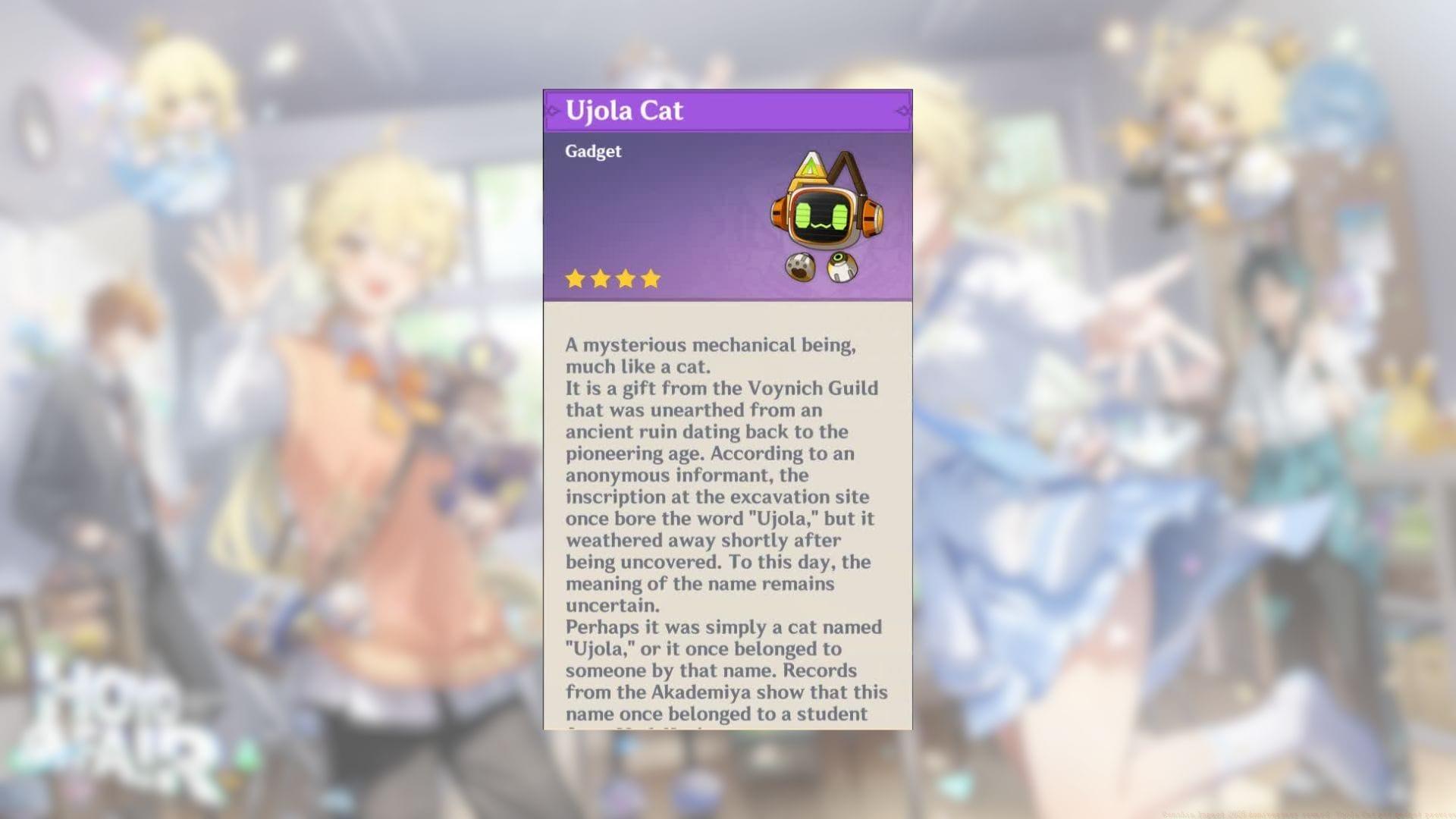 Genshin Impact 2025 Anniversary Ujola Cat