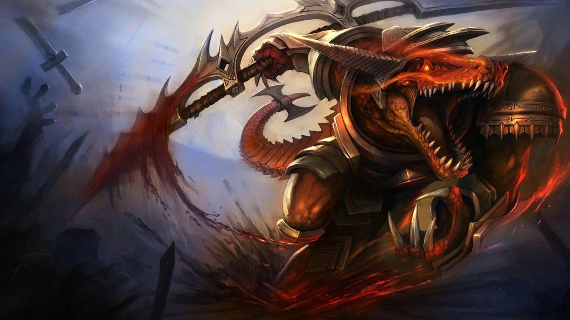 Bloodfury Renekton in League of Legends (Image via Riot Games)