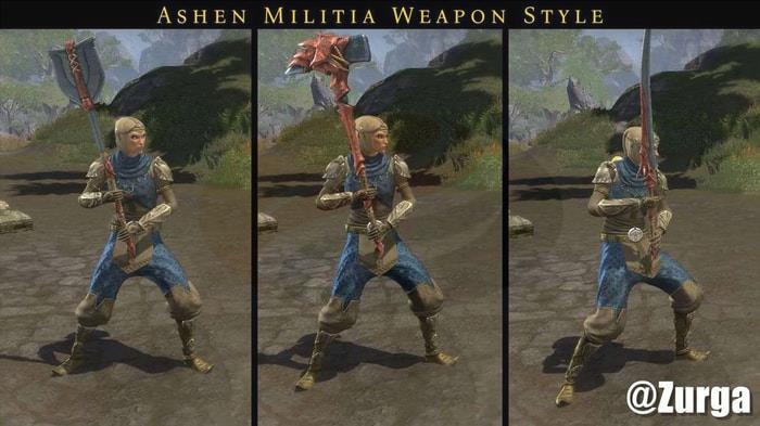 Ashen Militia Weapon style