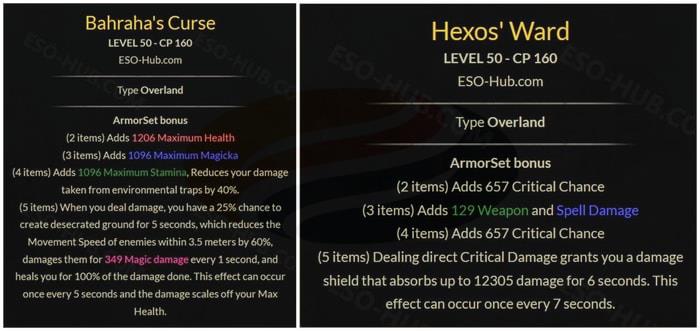 Bahraha's Curse and Hexos' Ward