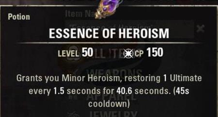 Best potions for eso pvp-Essence of Heroism