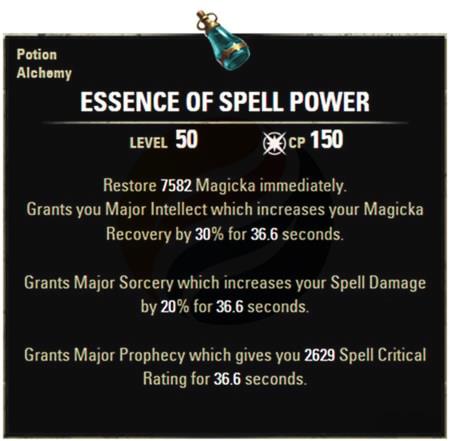Best potions for eso pvp-Essence of Spell Power