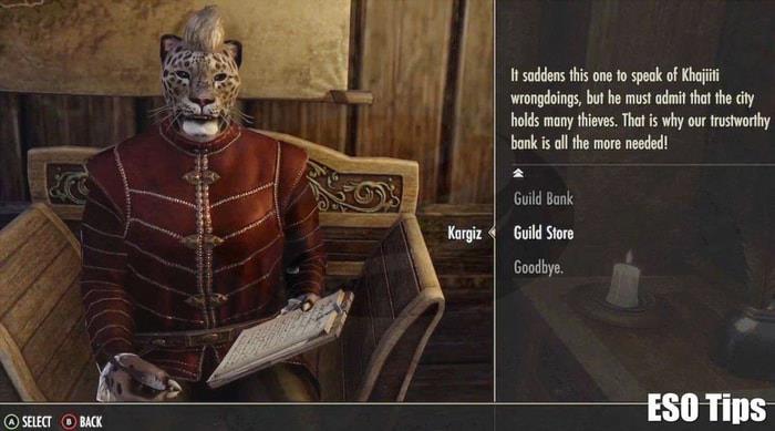 Choose Guild Store at a Banker