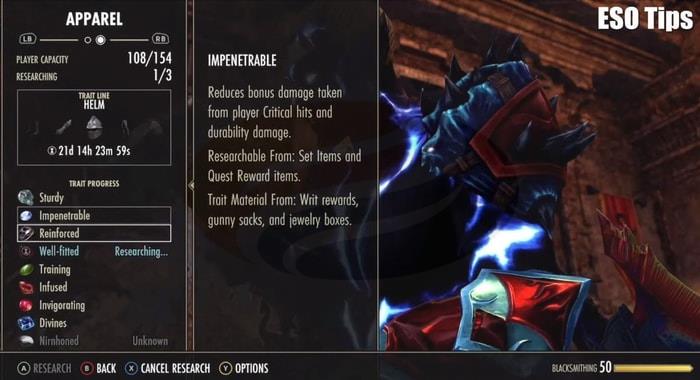 Researching Traits in ESO