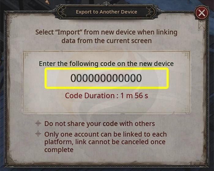 UNDECEMBER Export Account Code