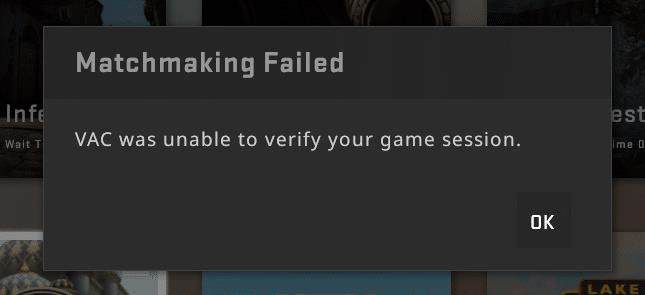 VAC Unable to Verify