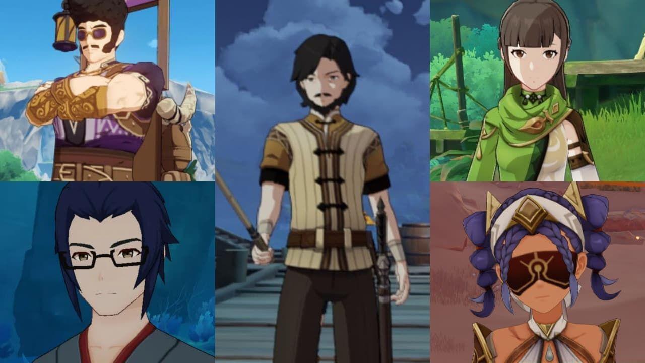 NPCs of Genshin Impact in this article (Image via HoYoverse)