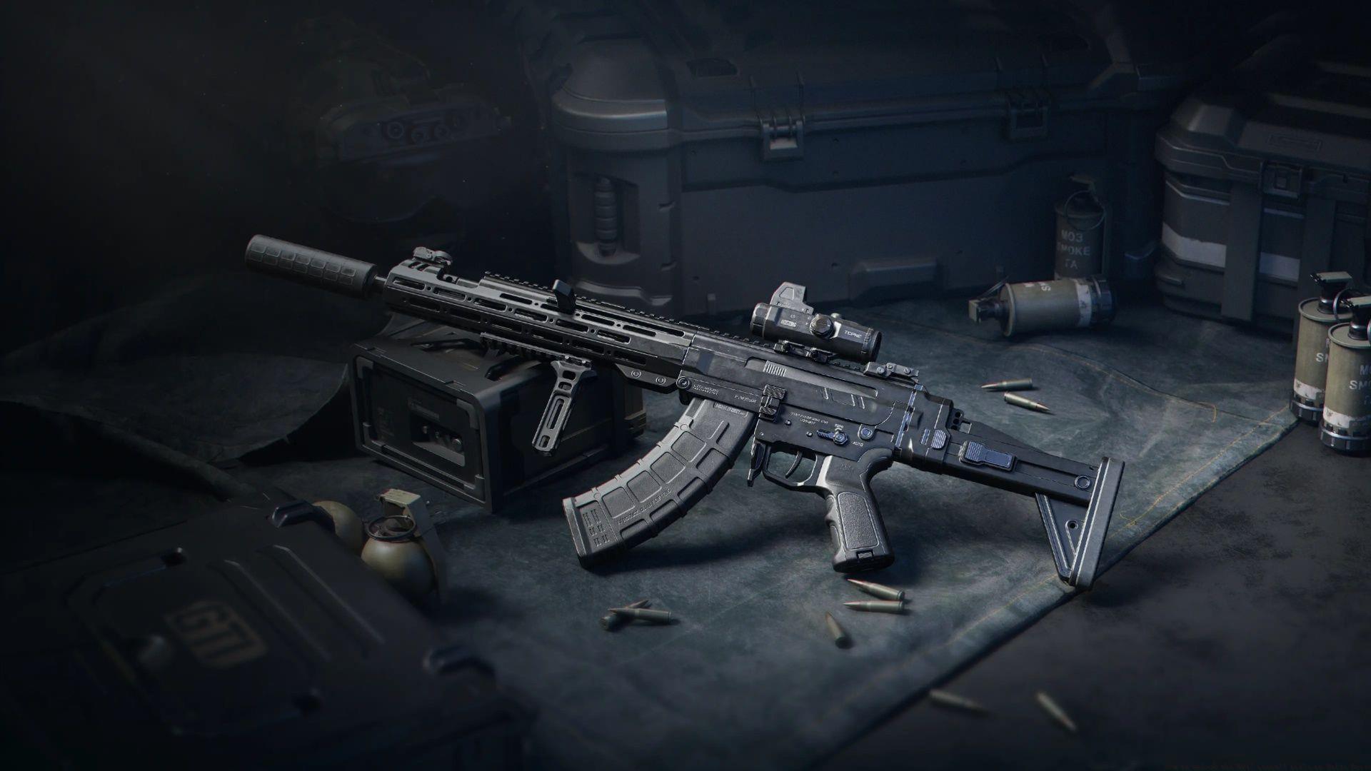 MK47 Assault Rifle key art.