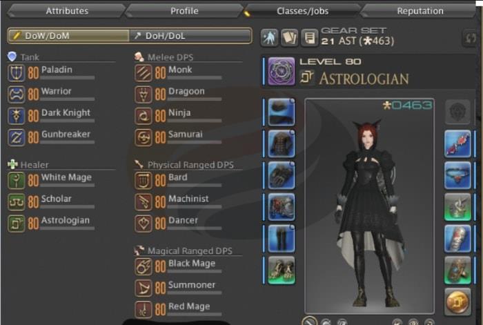 Character with all jobs at maximum level