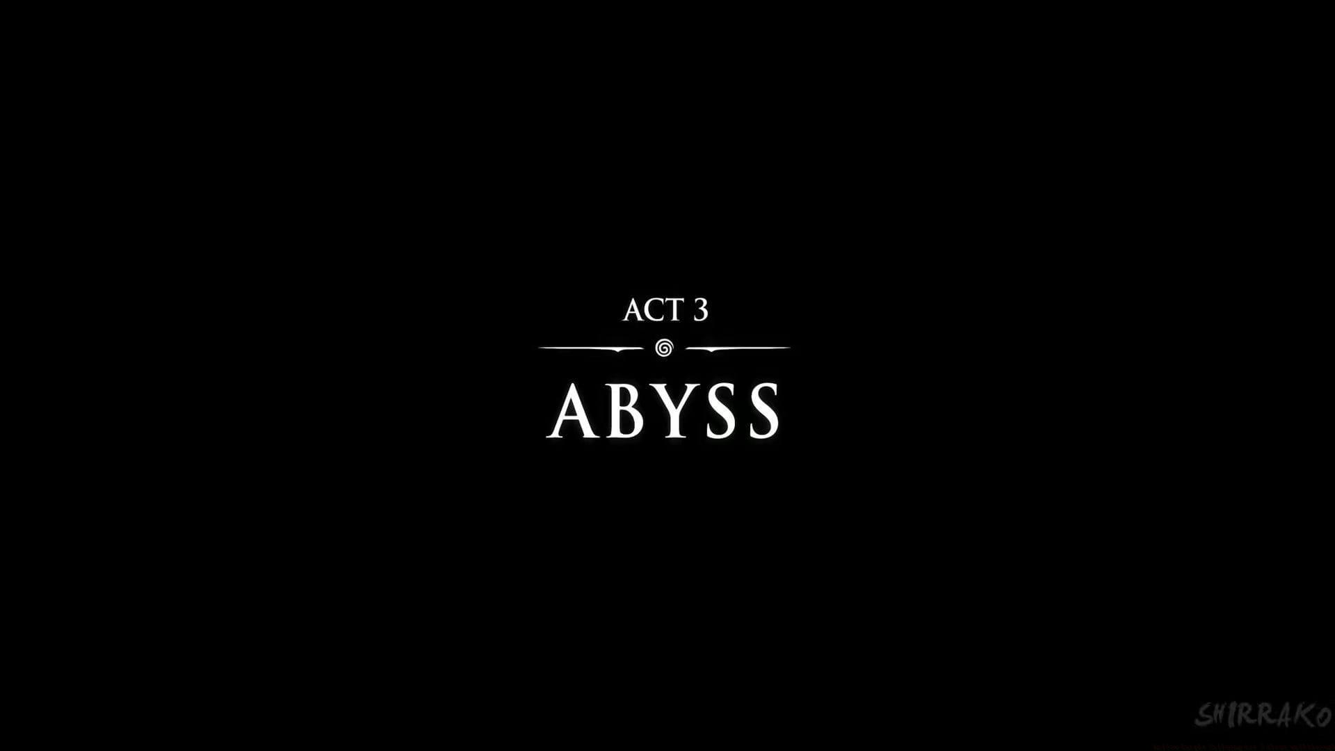 Hollow Knight Silksong Act 3 Abyss cutscene snippet.
