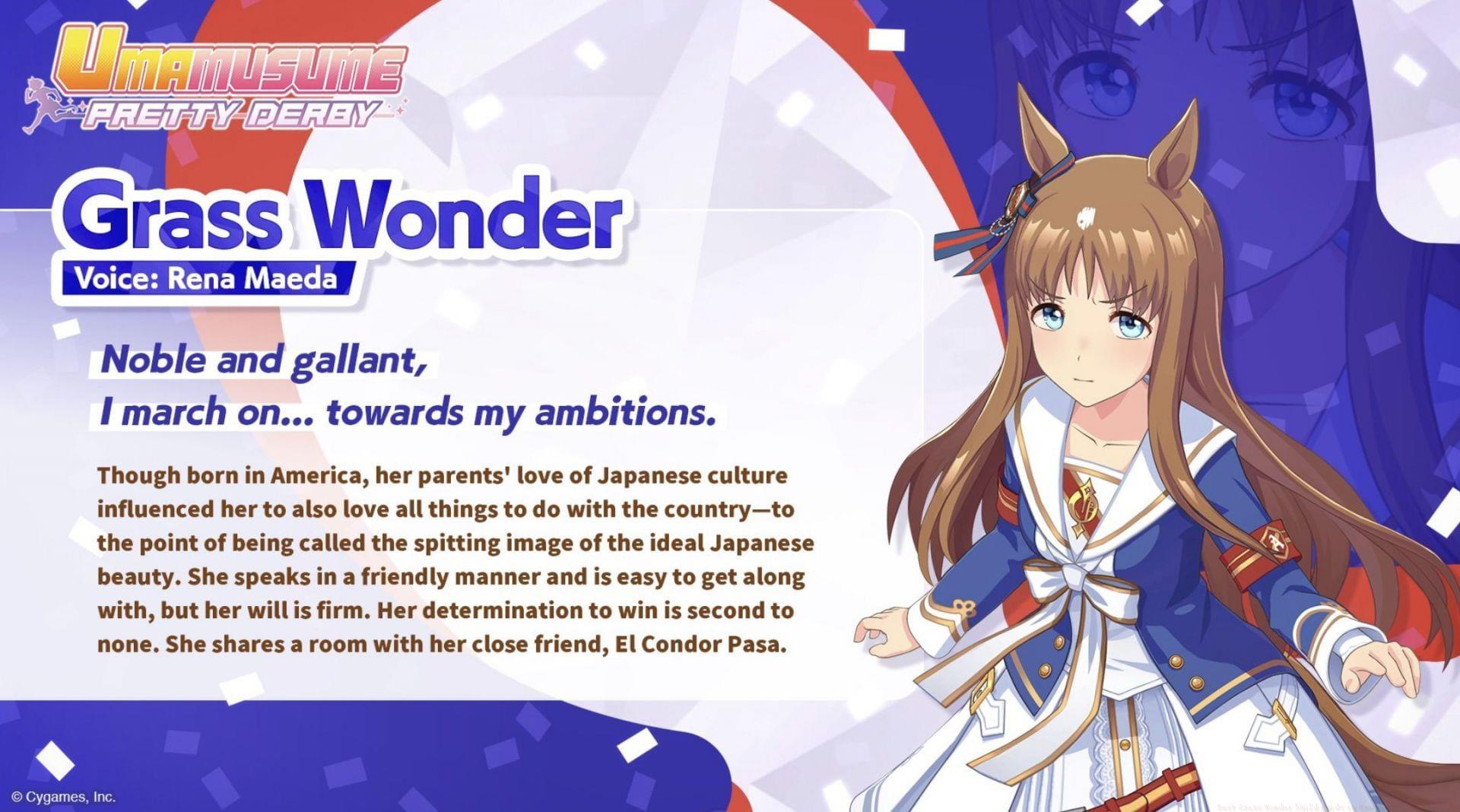 Best Grass Wonder build guide in Umamusume: Pretty(Image via Cygames)