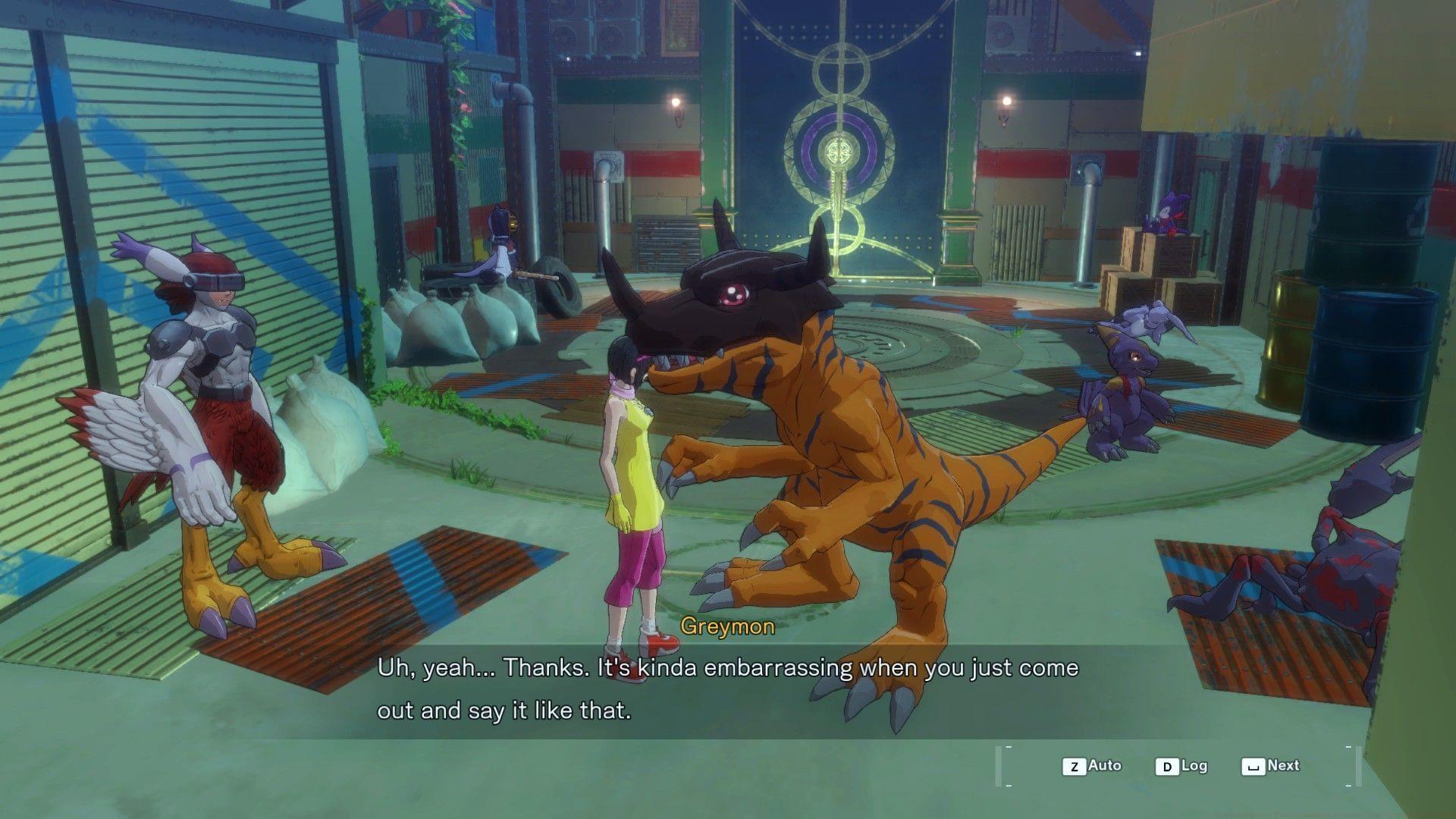 Greymon in Digimon Story Time Stranger