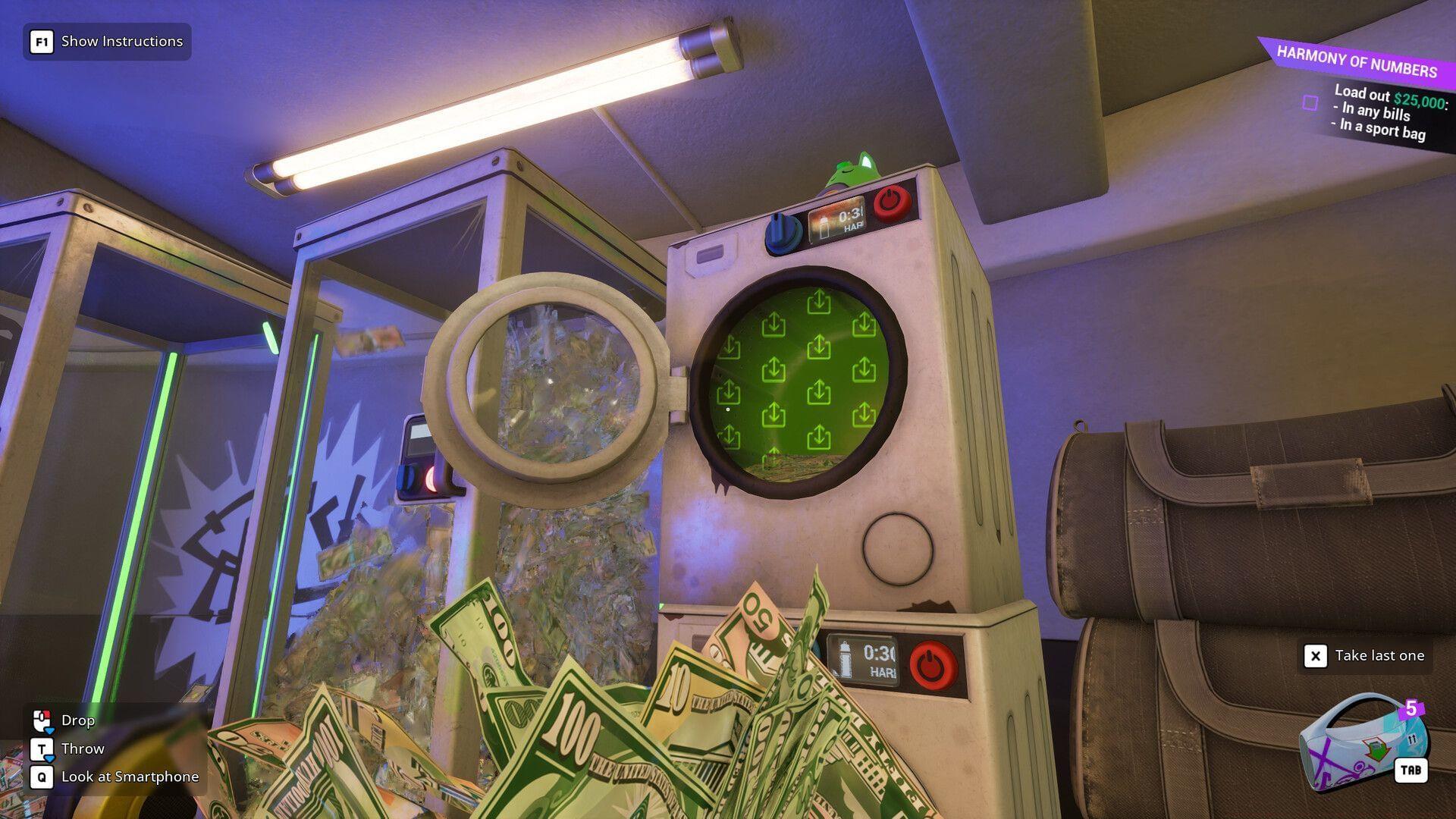 Glimpse from the Cash Cleaner Simulator (Image via Forklift Interactive, Digital Pajamas)