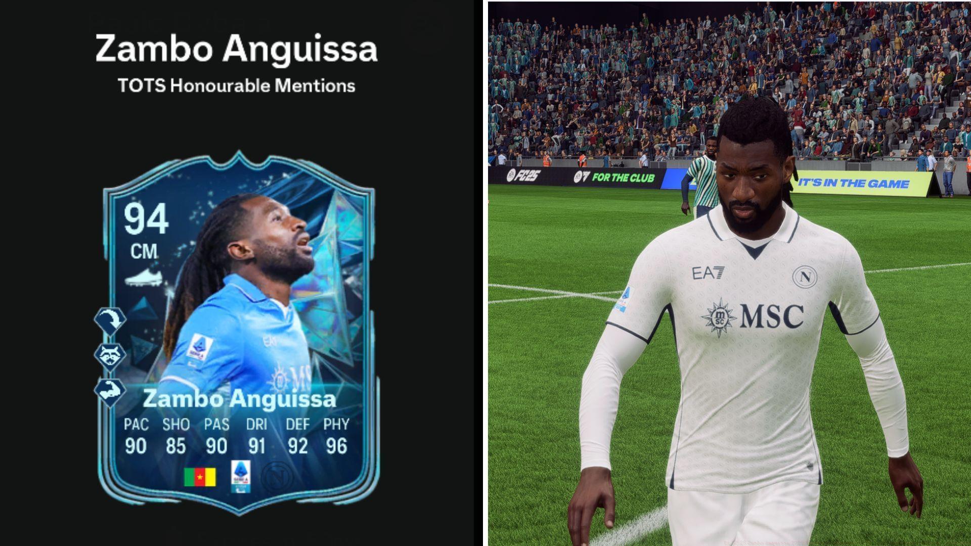 Zambo Anguissa TOTS SBC card is now live (Image via EA Sports || Sportskeeda Gaming)