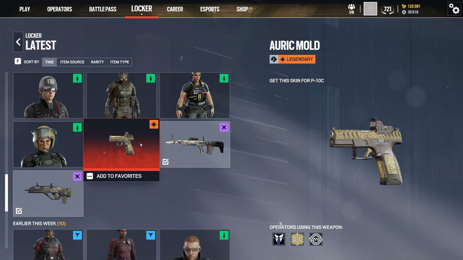 Auric mold weapon skin