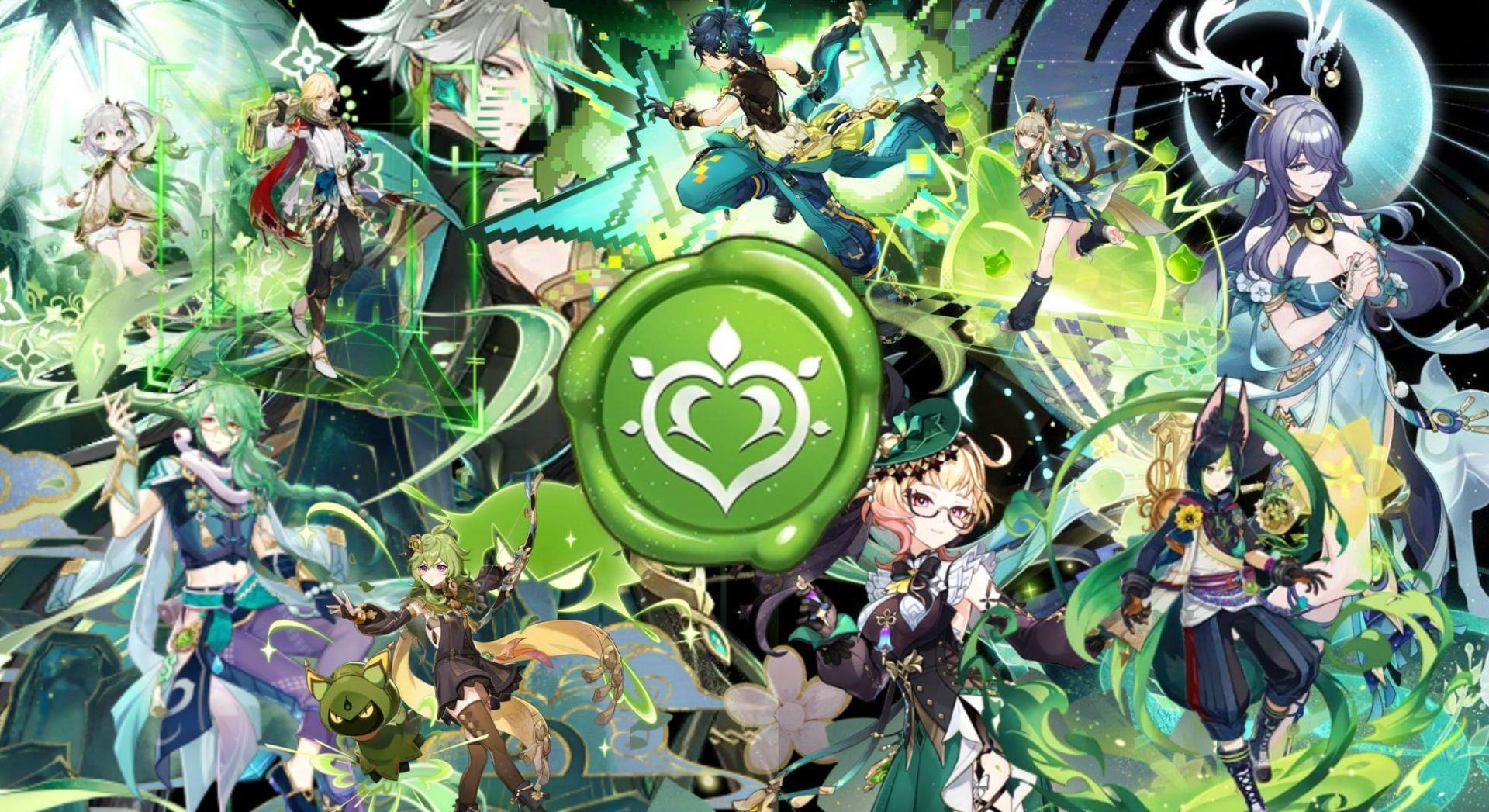Collage of all dendro characters in Genshin Impact (Image via HoYoverse)