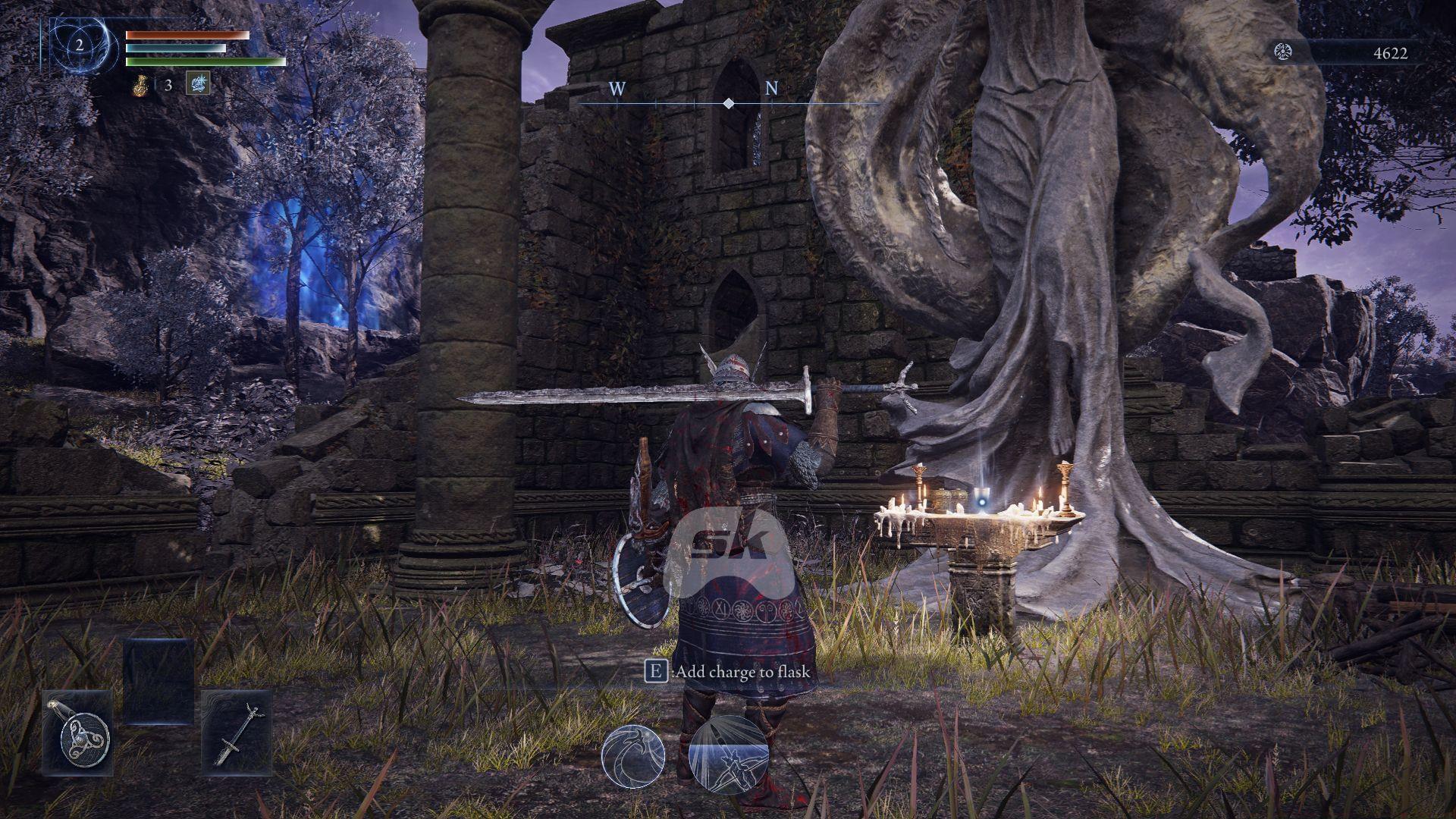 Additional sacred flasks in Elden Ring Nightreign can be collected from the churches (Image via Sportskeeda Gaming || FromSoftware)