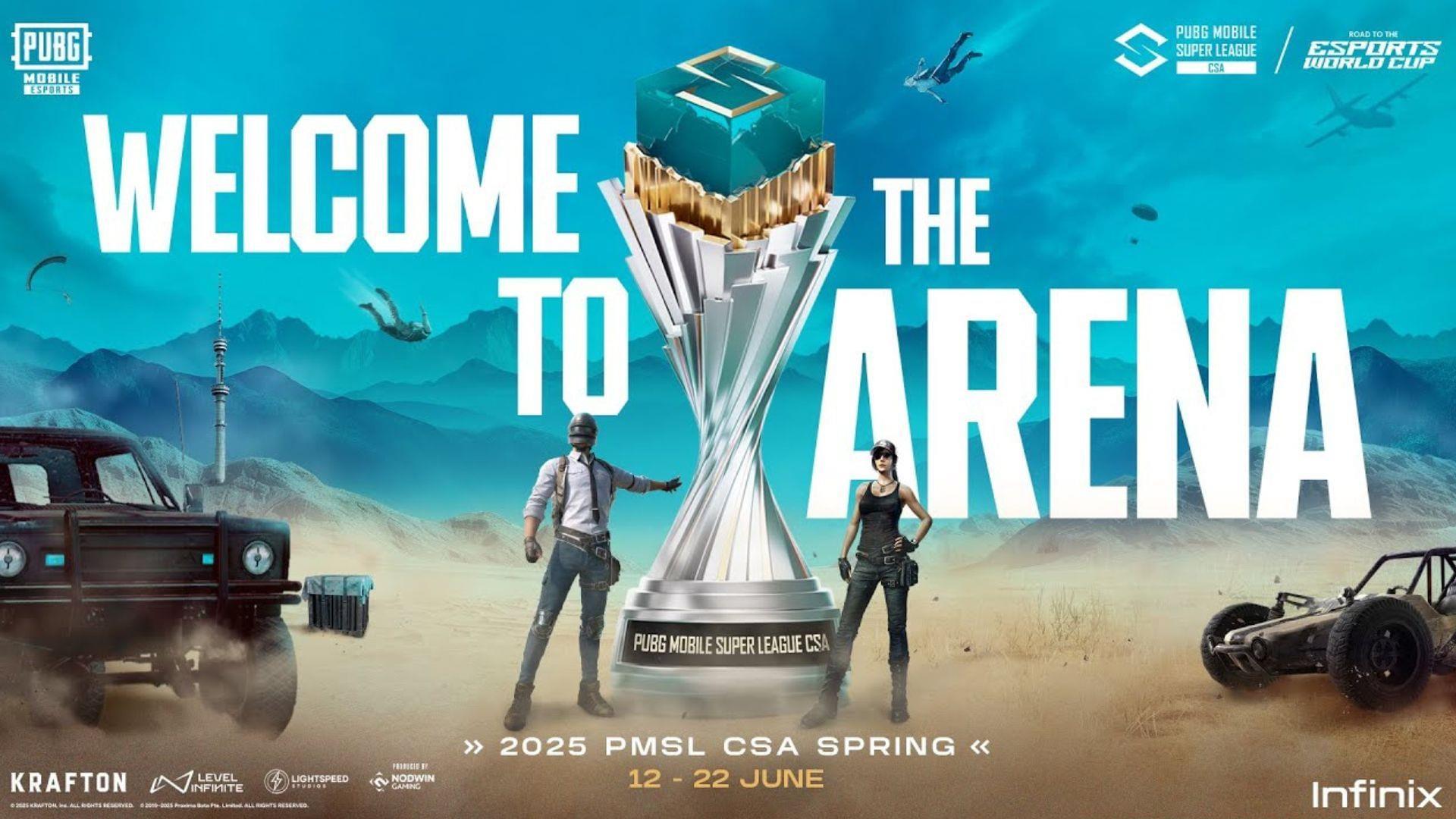 PMSL 2025 CSA Spring begins on June 12 (Image via YouTube/PUBG Mobile Esports)