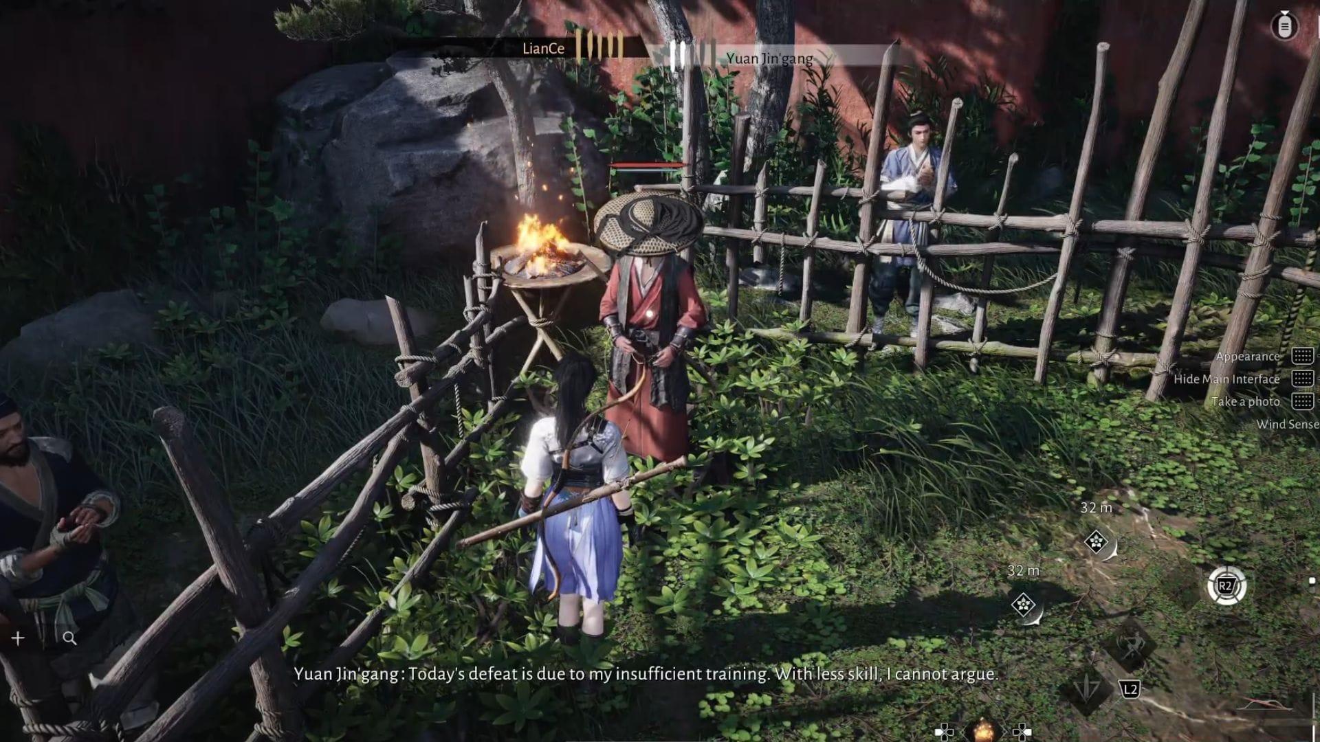 Challenging an NPC in Where Winds Meet