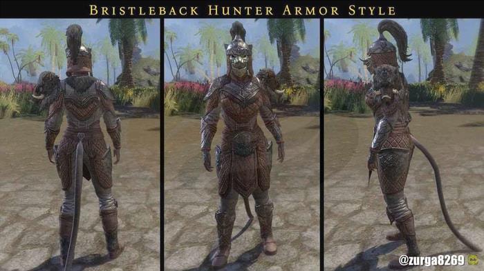 ESO Bristleback Hunter outfit style